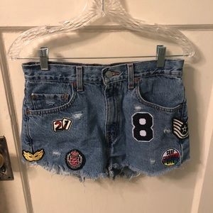 LF furst of a kind vintage patch shorts one size